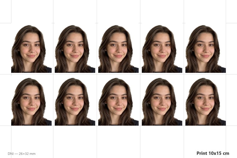 Print-ready photo template